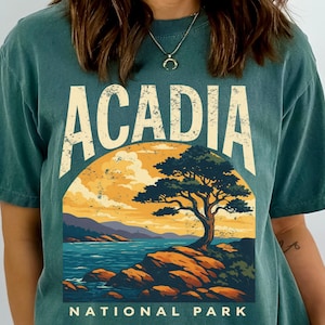 Acadia National Park Comfort Colors® Tshirt, Maine Gift Tee