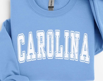 North Carolina Carolina Crewneck Sweatshirt, State Pride Travel Souvenir