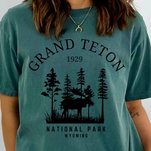 Grand Teton National Park Wyoming Comfort Colors® Tshirt, Moose Gift Tee