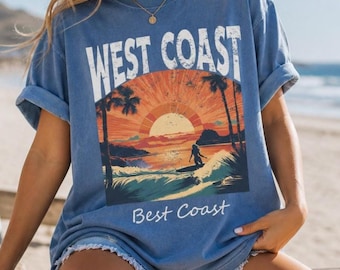 West Coast Best Coast Shirt, Coastal Aesthetic Tee