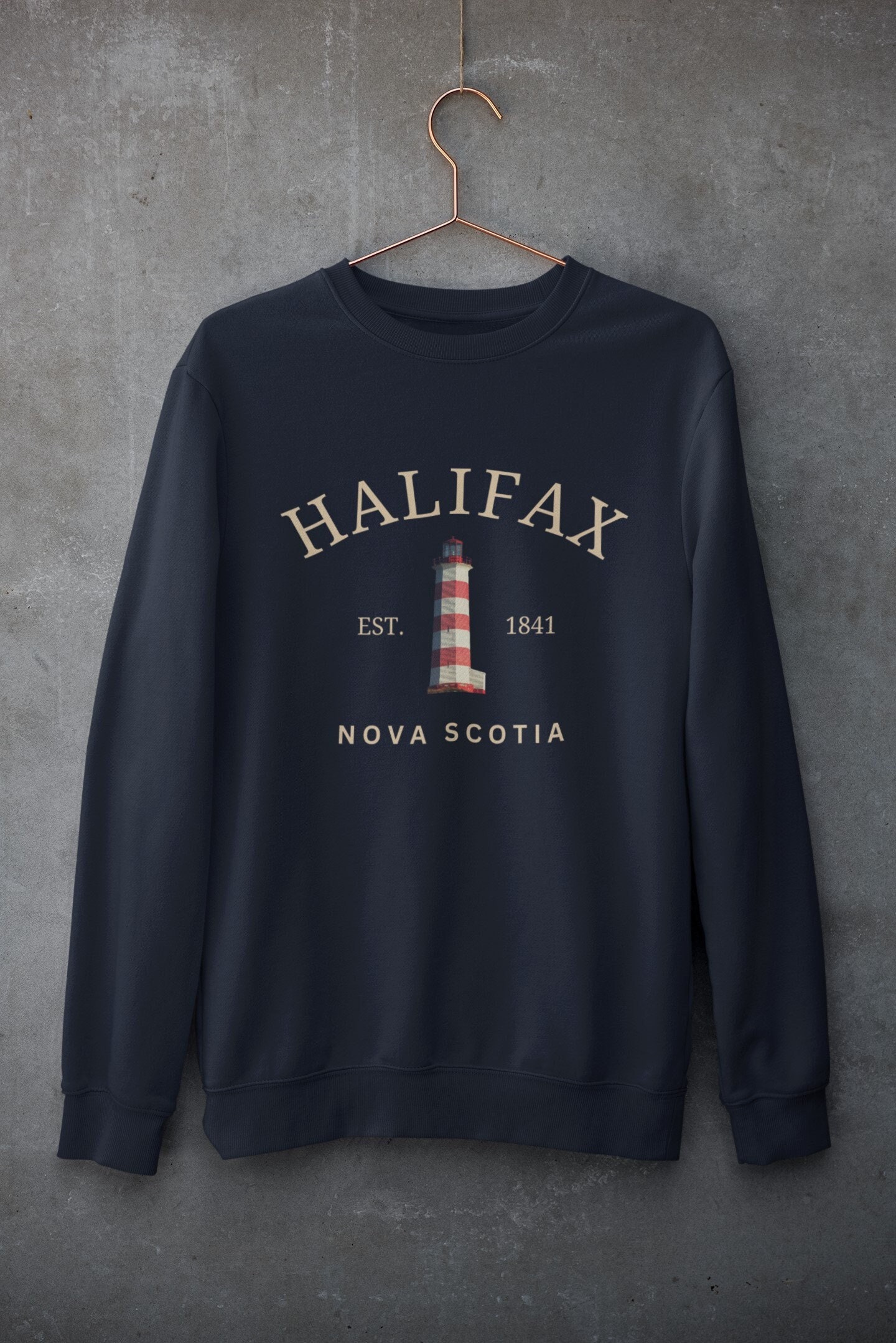 Halifax Nova Scotia Canada Lighthouse Sweatshirt Gifts, Beach Crewneck ...