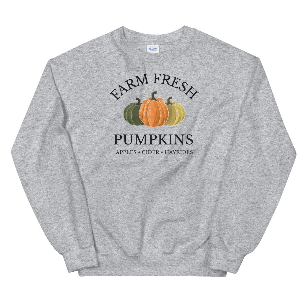 Farm Fresh Pumpkins Sweatshirt Halloween Sweatshirt Vintage Etsy