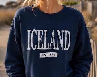 Iceland Sweatshirt Crewneck Travel Souvenir