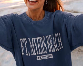Fort Myers Florida Beach Crewneck Sweatshirt Gift, Ft Myers Spring Break Trip Souvenir