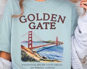 ゴールデンゲートブリッジTシャツ、サンフランシスコ、カリフォルニアTシャツ