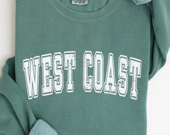 Sudadera de cuello redondo estilo Costa Oeste, jersey para vacaciones en la playa de California.