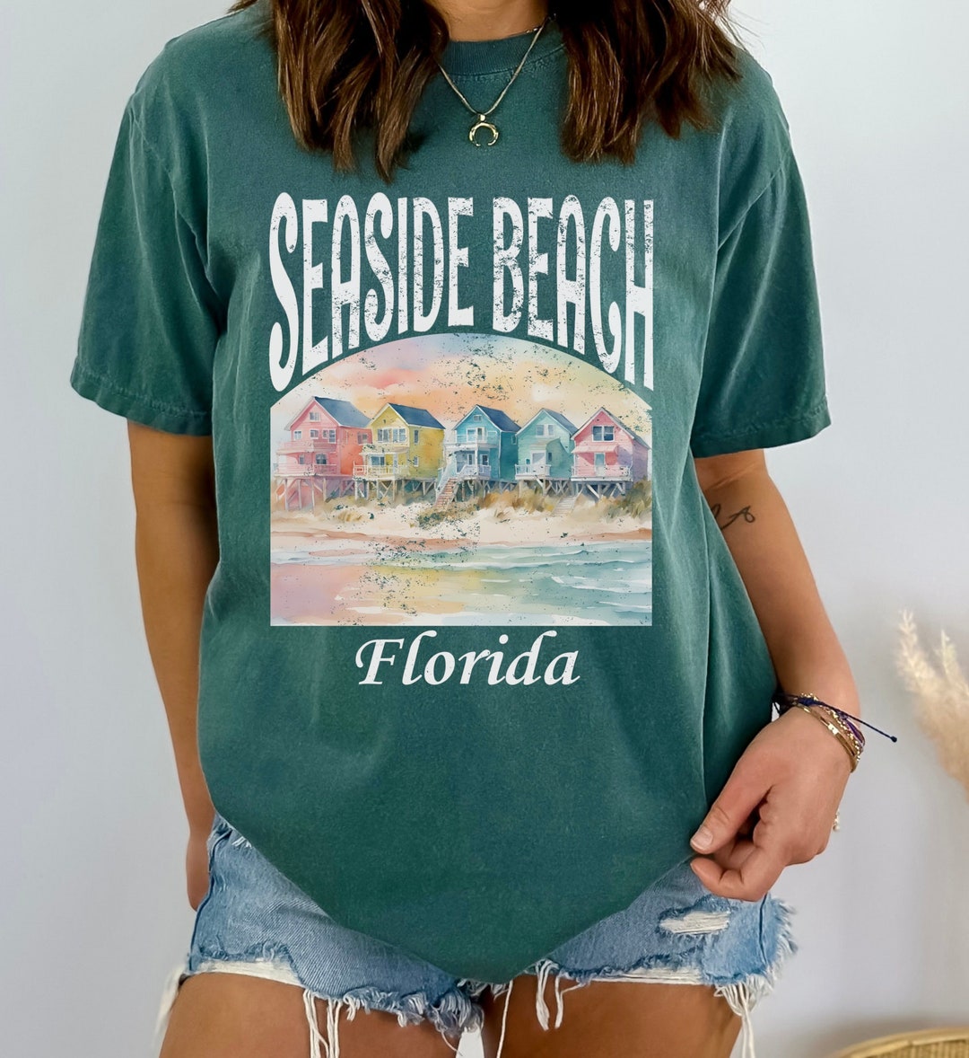 Seaside Beach Florida Shirt Tshirt Gift, Beach House Colorful Tee