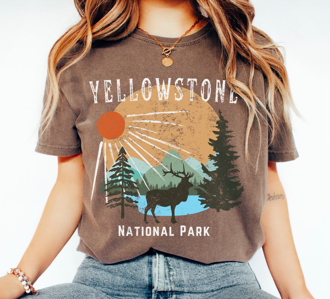 Yellowstone National Park Tee Shirt Hiking Tshirt Gift Etsy yellowstone-national-park-tee-shirt-hiking-tshirt-gift-etsy