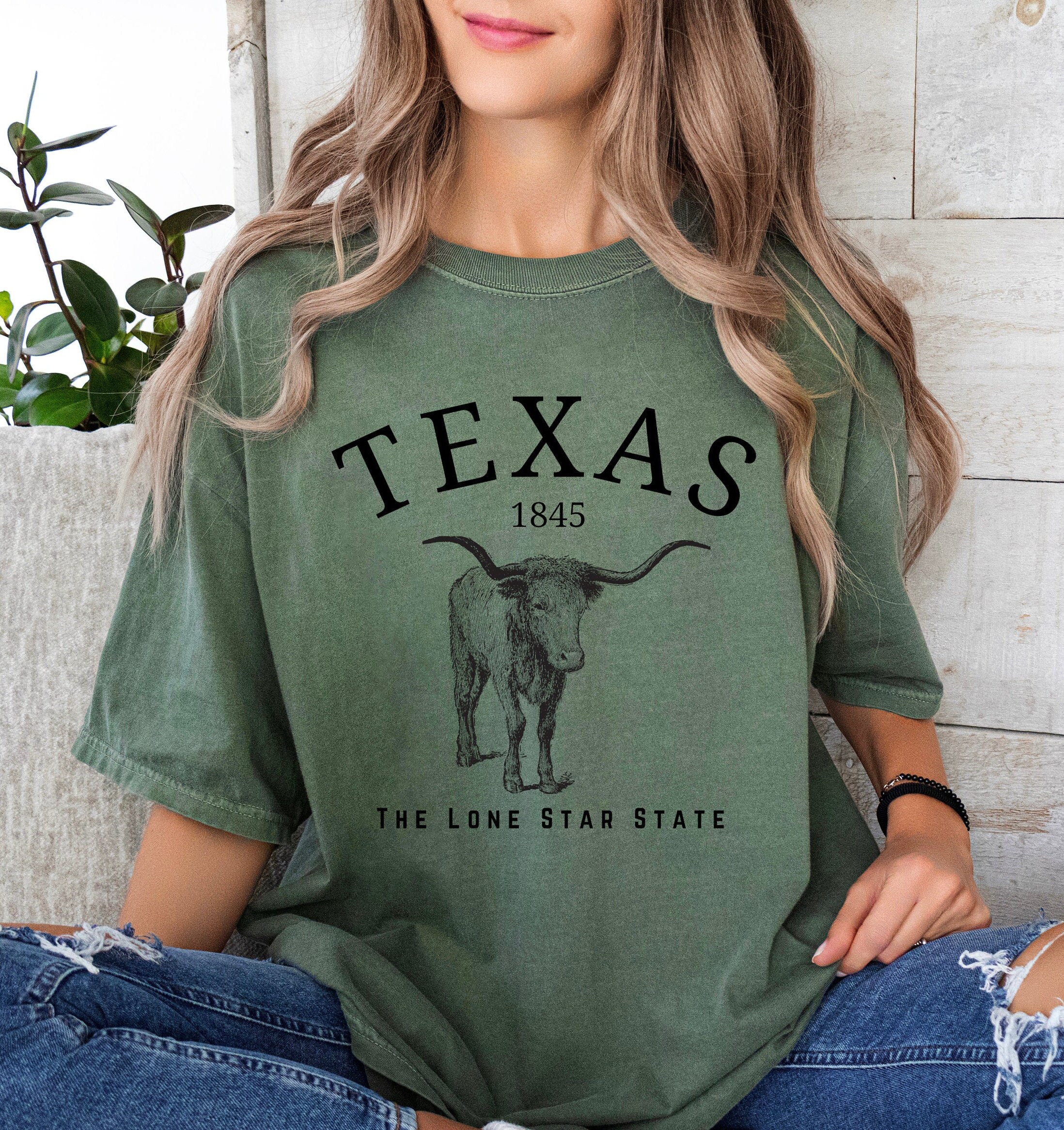 テキサス・ロングホーン・ローン・スター・ステートTシャツ、テキサス