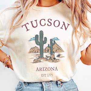 Comfort Colors® Tucson Arizona Tshirt, Unisex Desert Cactus Shirt