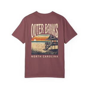 Retro Outer Banks Tshirt Beach Gift, North Carolina Tee Brick