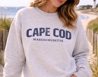 Felpa girocollo Cape Cod Massachusetts, souvenir di viaggio costiero, idea regalo