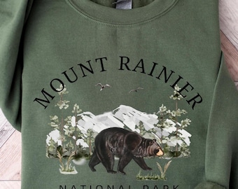 Mount Rainier National Park Crewneck Sweatshirt Gift, Washington Pullover Souvenir