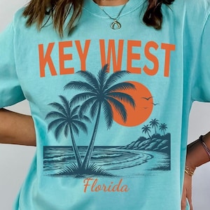 Key West Florida Comfort Colors® Beach Tshirt Gift Tee, Family Vacation Shirt