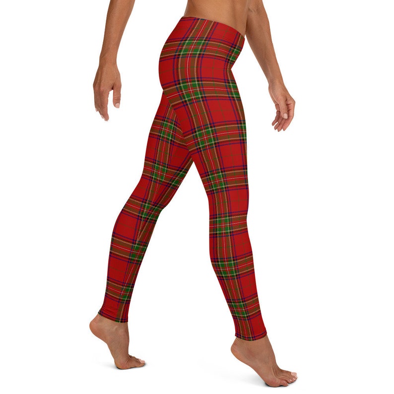 Tartan Christmas Leggings Red Plaid Green Plaid Leggings Etsy