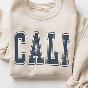 CALI Beach Crewneck Sweatshirt Gift, California Pullover Souvenir