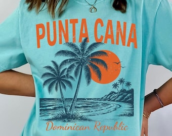 Punta Cana Comfort Colors® strand-T-shirt present-T-shirt, familjesemester-T-shirt, Dominikanska republiken