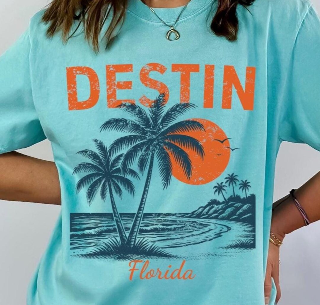 Destin Florida Comfort Colors® Beach Tshirt Gift Tee, Family