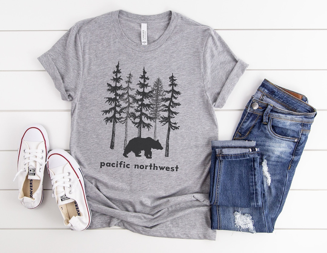 PNW Tshirt, Pacific Northwest Bear PNW Pride Tee Shirt, Washington ...