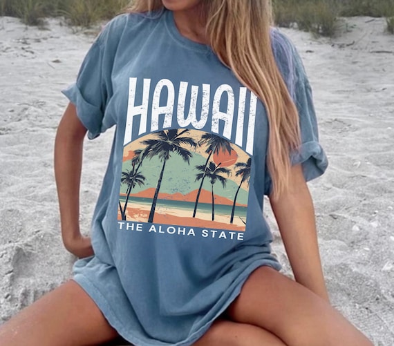 Artsy Hawaii Aloha State T-Shirt Summer Hawaiian Islands Tee Artsy Hawaii Aloha State T-Shirt Summer Hawaiian Islands Tee
