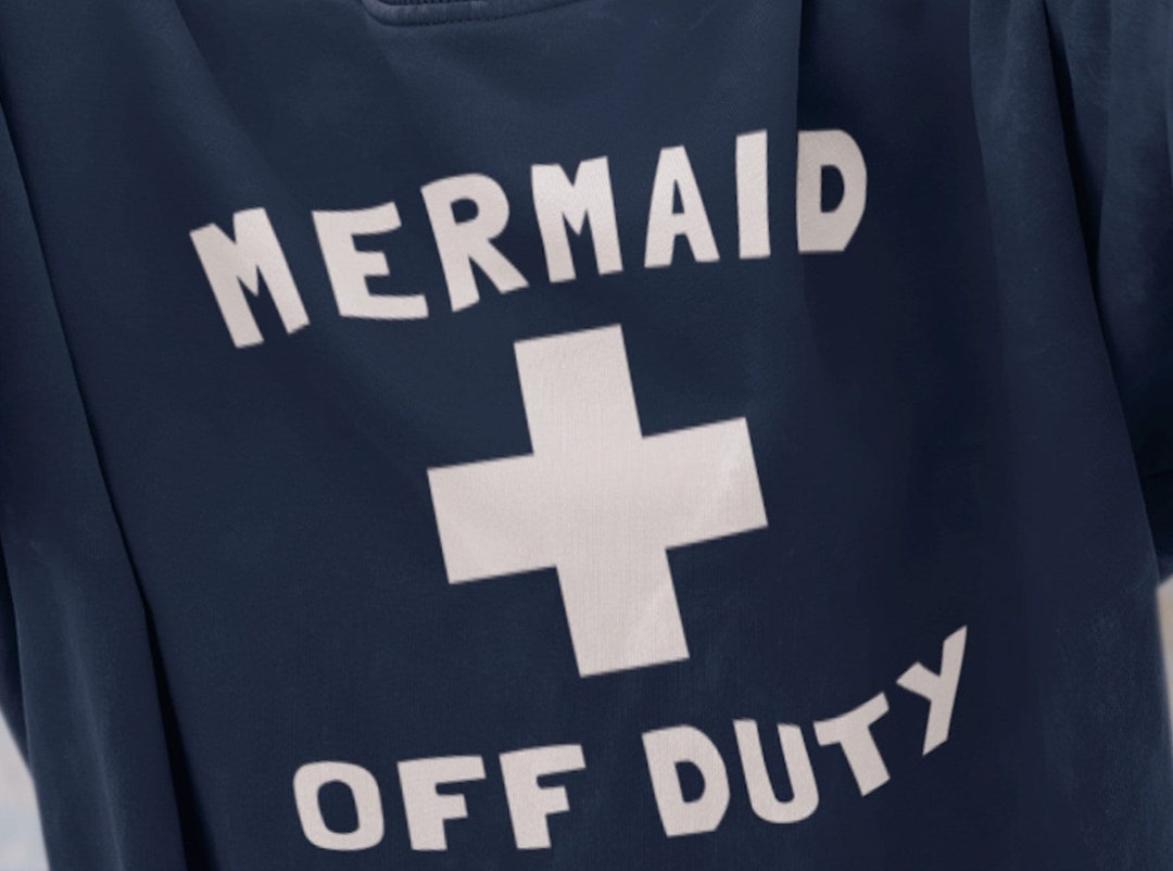 Mermaid off Duty Sweatshirt, Lifeguard Sweatshirt, Mermaid Crewneck