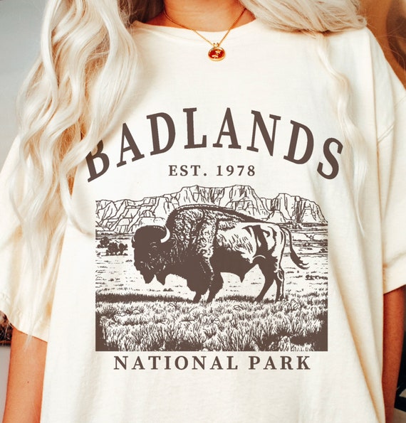 Badlands National Park T Shirt Buffalo Bison South Dakota Badlands National Park T Shirt Buffalo Bison South Dakota