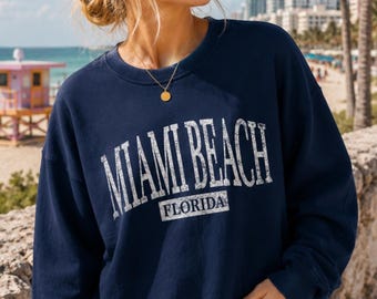 Miami Beach Florida Sweatshirt, Miami Vacation Crewneck