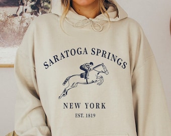 Sudadera de carreras de caballos de Saratoga Springs, recuerdo del hipódromo de Nueva York