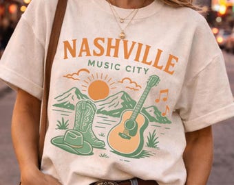 Koszulka Nashville, koszulka Music City, koszulka z nadrukiem „Bachelorette Girls Trip Comfort Colors” na prezent