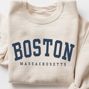 Boston Massachusetts Rundhals-Sweatshirt Geschenk, Ostküste Pullover