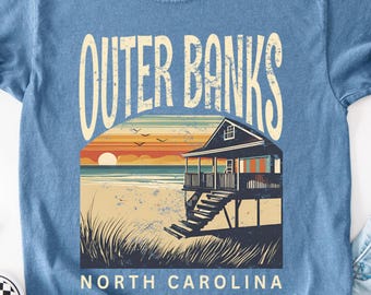 Kids Outer Banks North Carolina Shirt, Youth Coastal Beach Tee