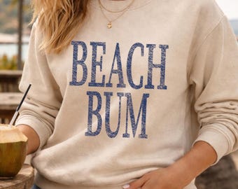 Beach Bum Sweatshirt, Coastal Lifestyle Crewneck