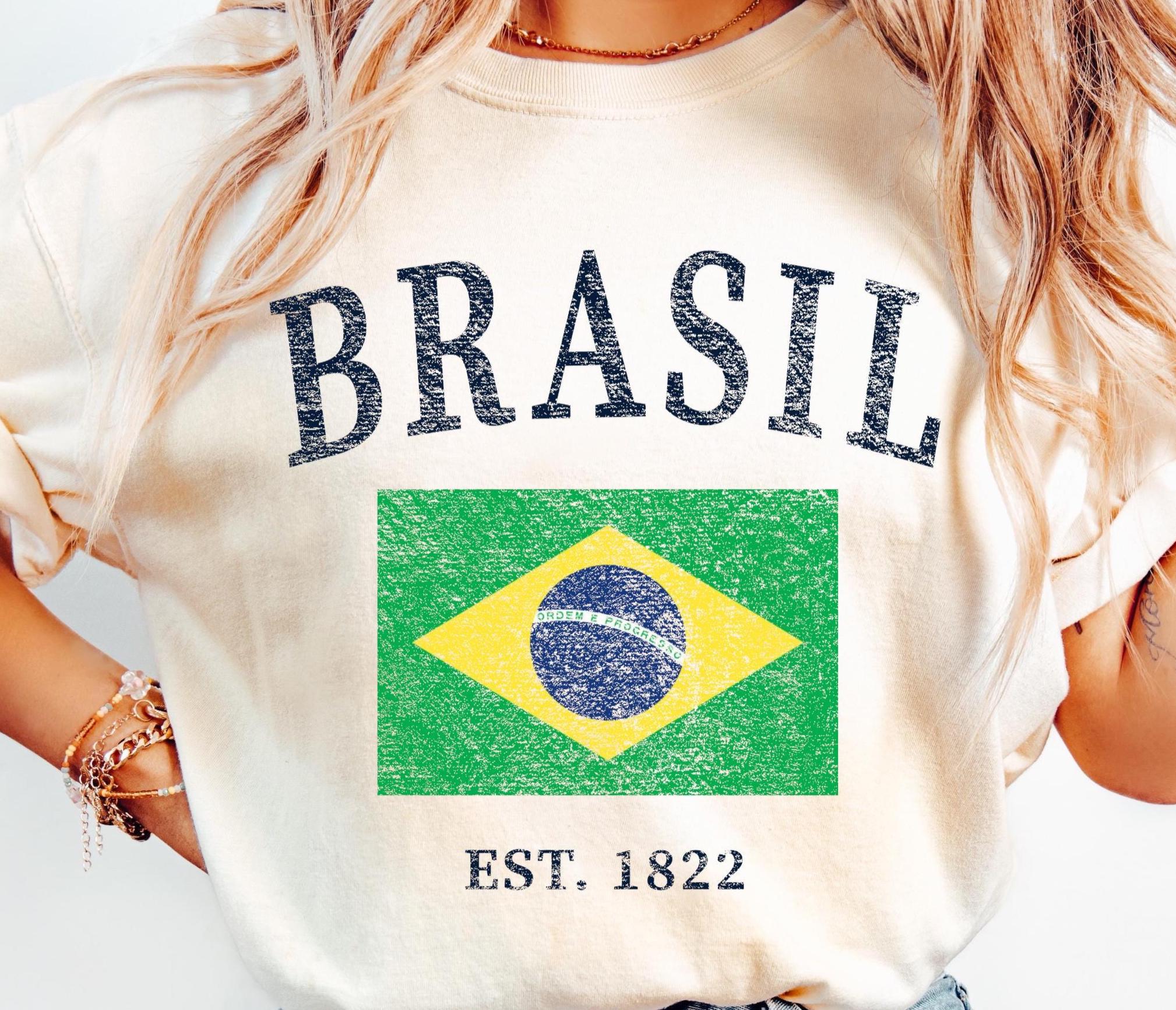 ブラジル国旗柄コンフォートカラーズTシャツ、リオデジャネイロ旅行