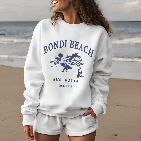 Bondi Beach Sweatshirt Womens Sydney Australia Sweater Crewneck Unisex Australia Shirt Australia Gift Etsy UK