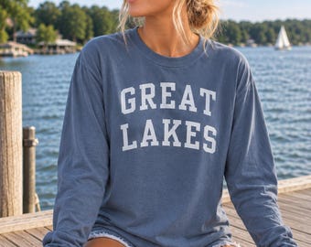 T-shirt à manches longues Grands Lacs, Comfort Colors Lake Life