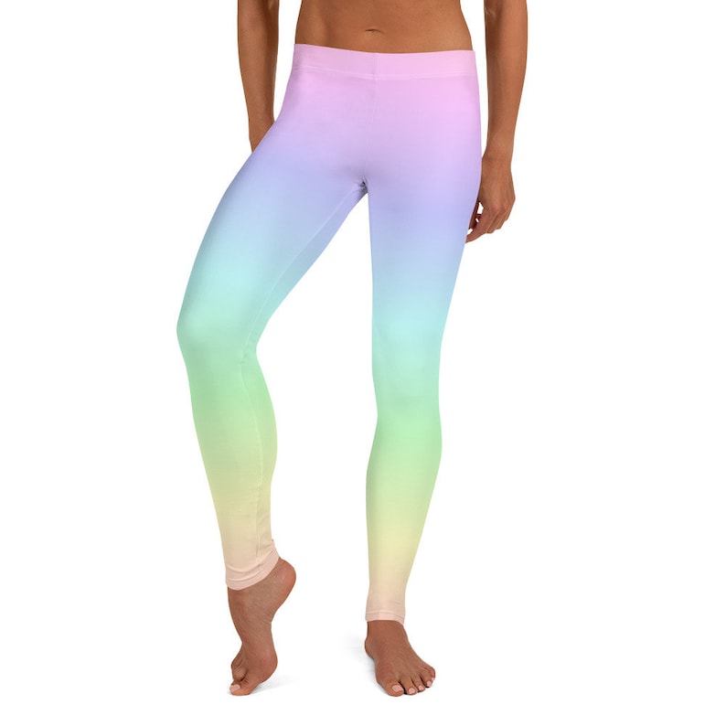 Pastel Rainbow Leggings Leggings for Women Women's Etsy