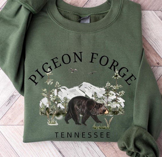 Pigeon Forge Tennessee Sweatshirt, Smoky Mountains Bear Pullover