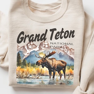 Grand Teton National Park Elch Sweatshirt mit Rundhalsausschnitt Geschenk