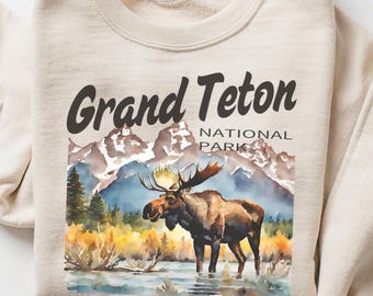 Grand Teton nationalpark älg Crewneck tröja Souvenir