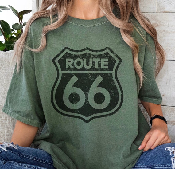 Route 66 Tshirt, Vintage Road Sign Gift Tee