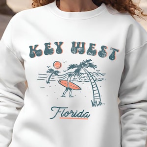 Key West Florida Crewneck: Beach Surf Sweatshirt