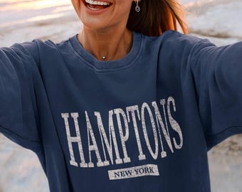 Hamptons New York Crewneck Sweatshirt Gift Souvenir