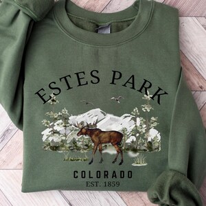 Estes Park Colorado Crewneck Sweatshirt Gift Pullover Souvenir