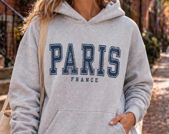 Paris France Hoodie, Travel Souvenir Pullover