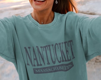 Nantucket Massachusetts Crewneck Strandtröja, Resesouvenir
