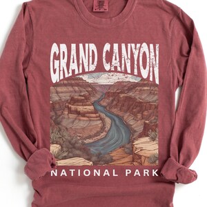 Grand Canyon National Park Comfort Colors® Long Sleeve Tshirt Gift, HIking Tee