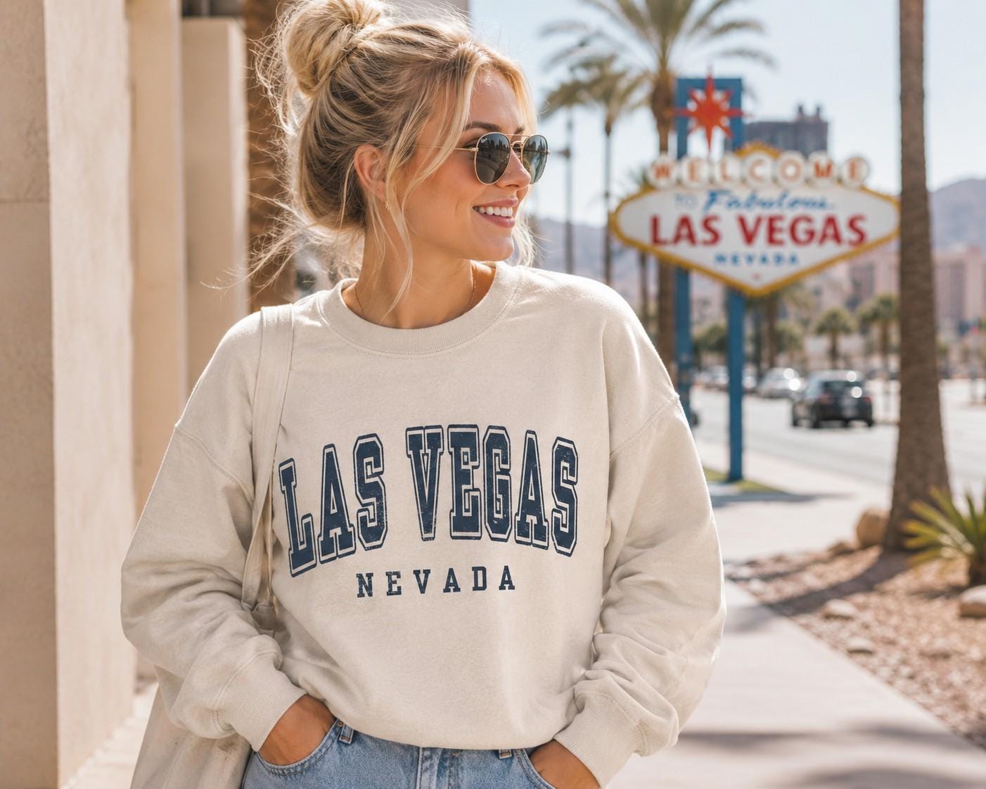 Las Vegas Nevada Crewneck Sweatshirt Gift Pullover Souvenir - Etsy