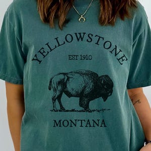 Yellowstone National Park Bison Tshirt Gift, Buffalo Tee