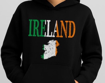 Sweater met capuchon Ierland, trui Ierse vlag Cadeau souvenir