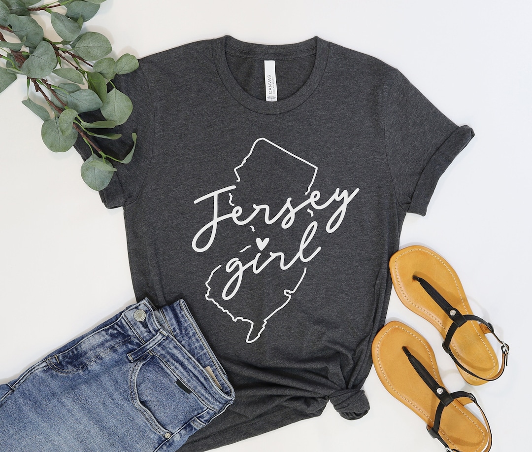 Jersey Girl Tshirt, Womens New Jersey State Tee Shirt Etsy